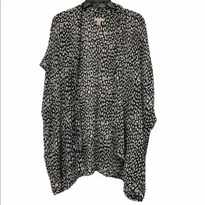 NWOT LOFT Animal Print Short Sleeve Cardigan